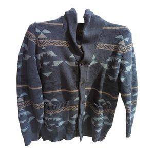 cowichan cardigan Canadian blue